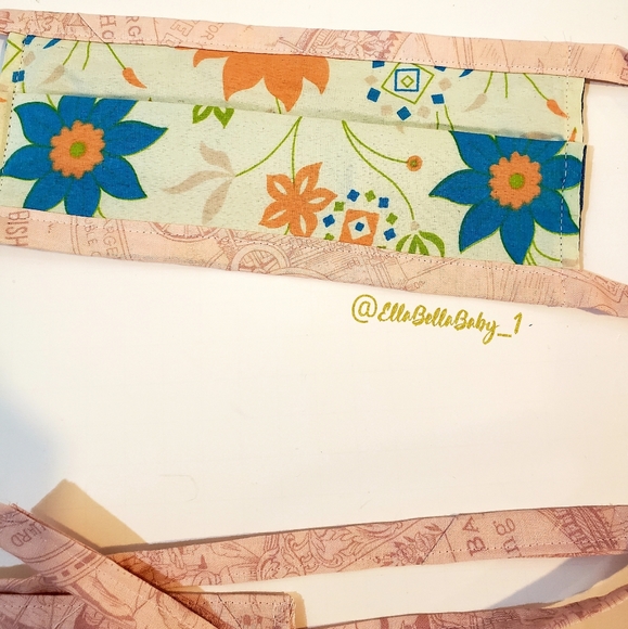 LOT of FOUR Yellow Floral Face Masks Filter - Picture 3 of 5